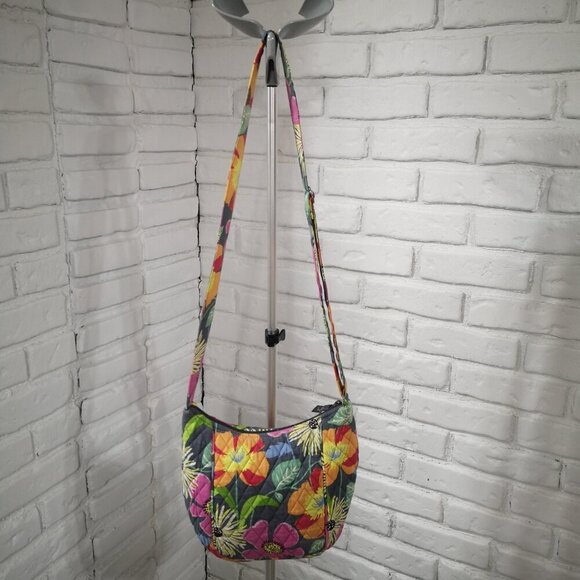 Vera Bradley Multi Colored Lightly Quilted Zipper Closure Crossbody Bag - Picture 2 of 11